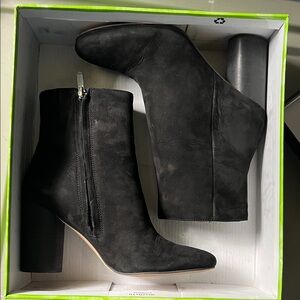 Sam Edelman Black Suede Heeled Boots